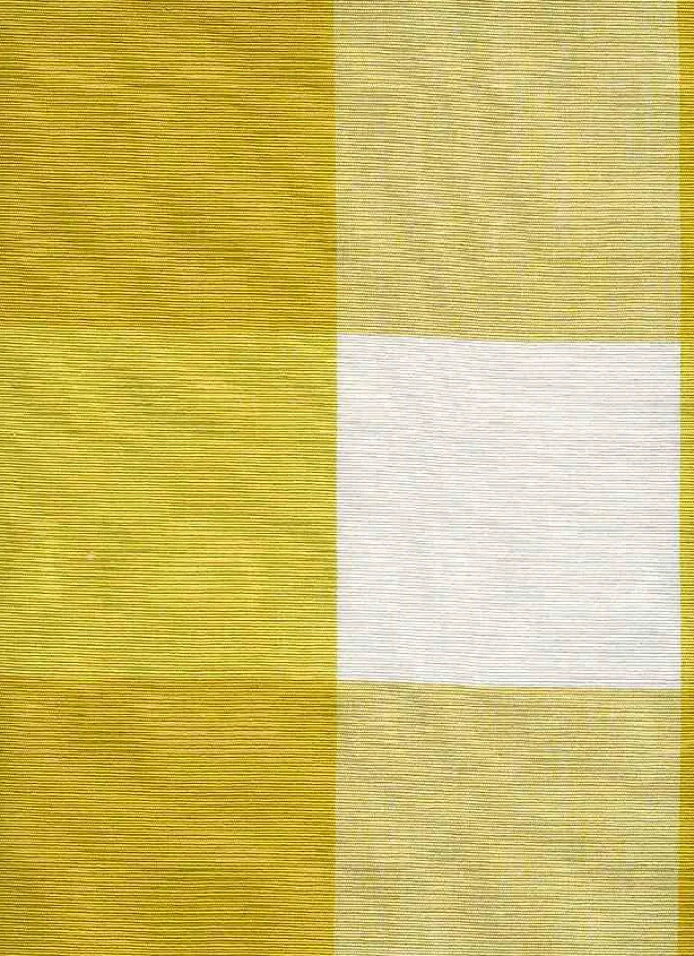 Four Inch Check 3163 White Yellow Laura Kiran Fabric