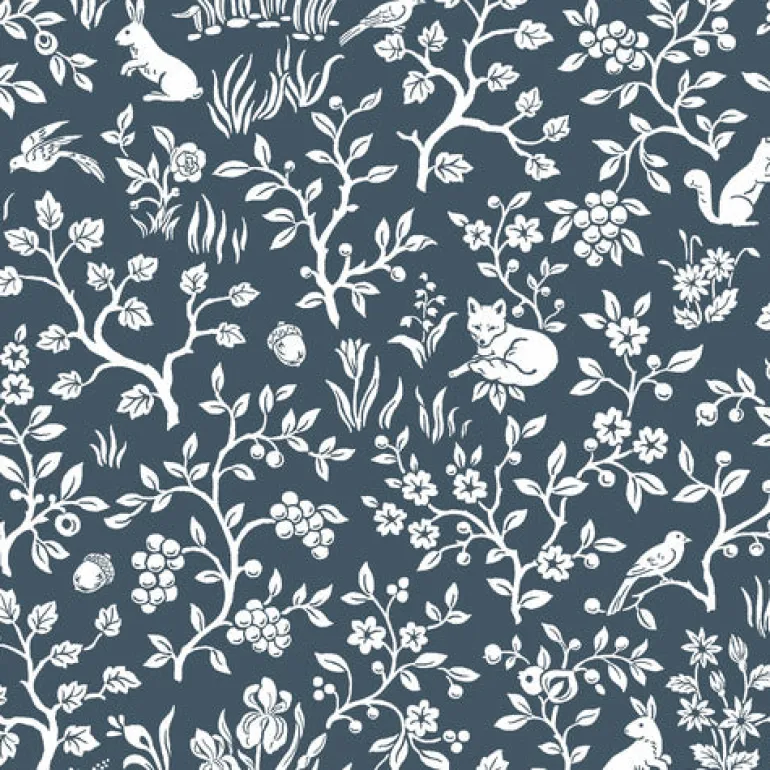 Fox & Hare Navy Magnolia Home Vol. II Wallpaper