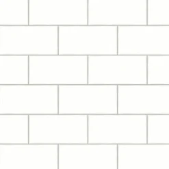 Freedom Off-White Subway Tile Wallpaper