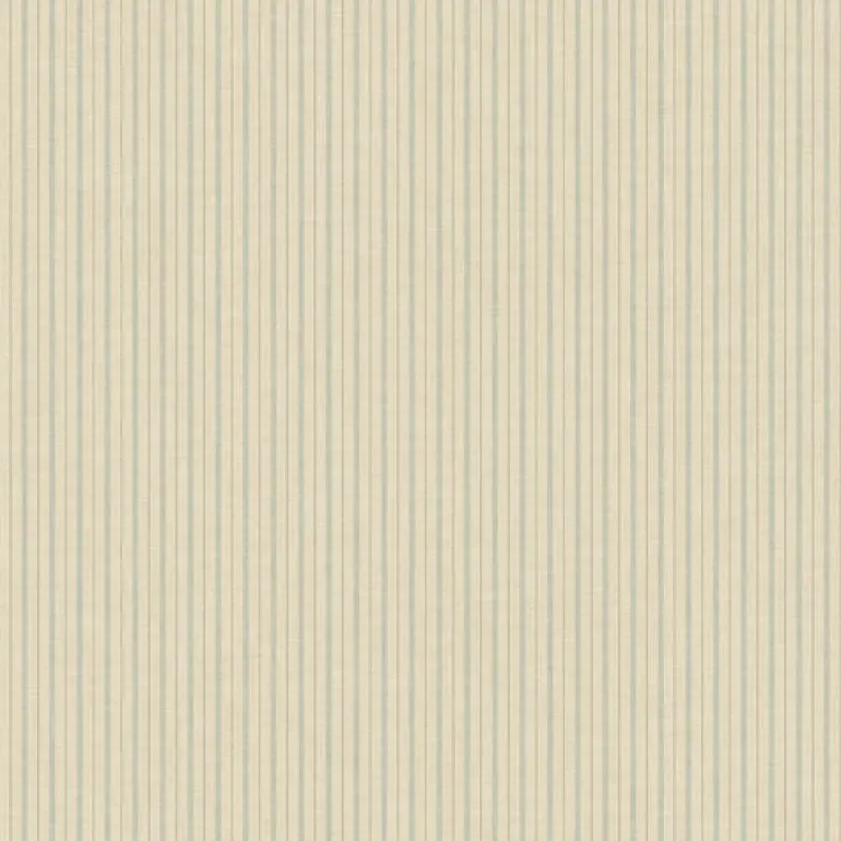 French Ticking Khaki/Light Blue Magnolia Home Vol. II Wallpaper