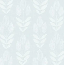 Garland Light Blue Block Tulip Wallpaper