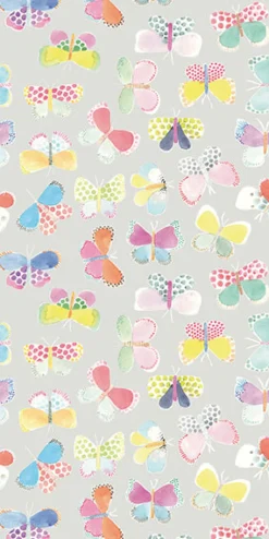 Grey Butterflies In My Stomach Wall Mural