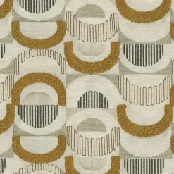 Half Moon Emb Golden P/K Lifestyles Fabric