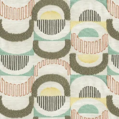Half Moon Emb Mosaic P/K Lifestyles Fabric