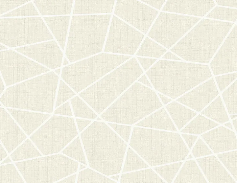 Heath Cream Geometric Linen Wallpaper