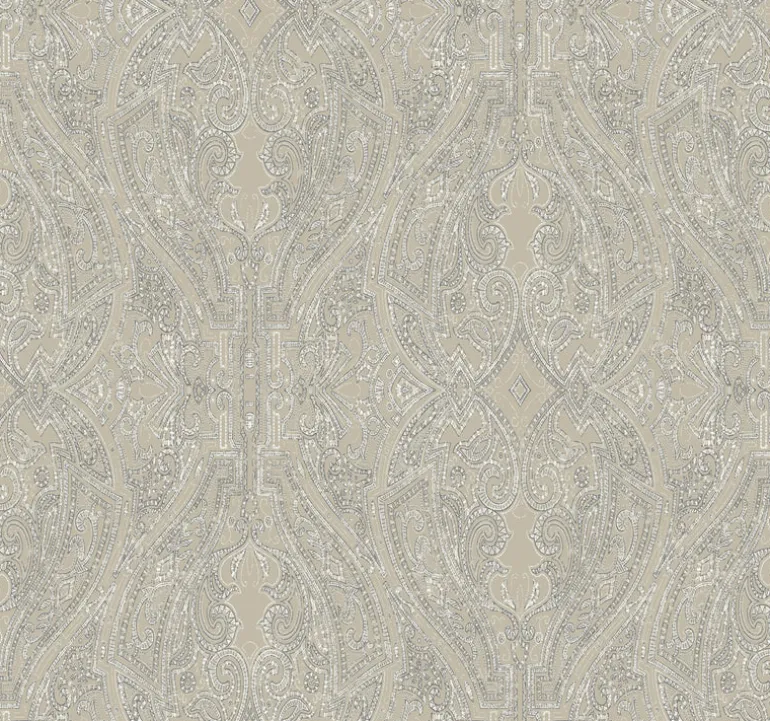 HO2135 Off White Ascot Damask Wallpaper