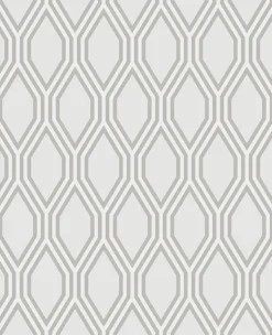 Honeycomb Grey Geometric Wallpaper