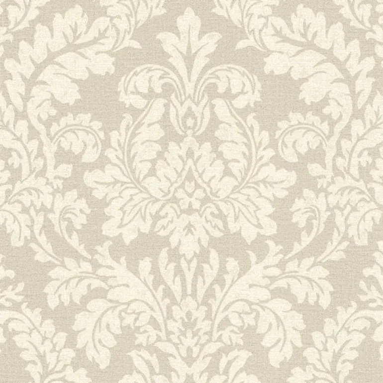 Honor Beige Damask Wallpaper