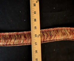 HP500 3 Red Gold Brush Fringe Trim