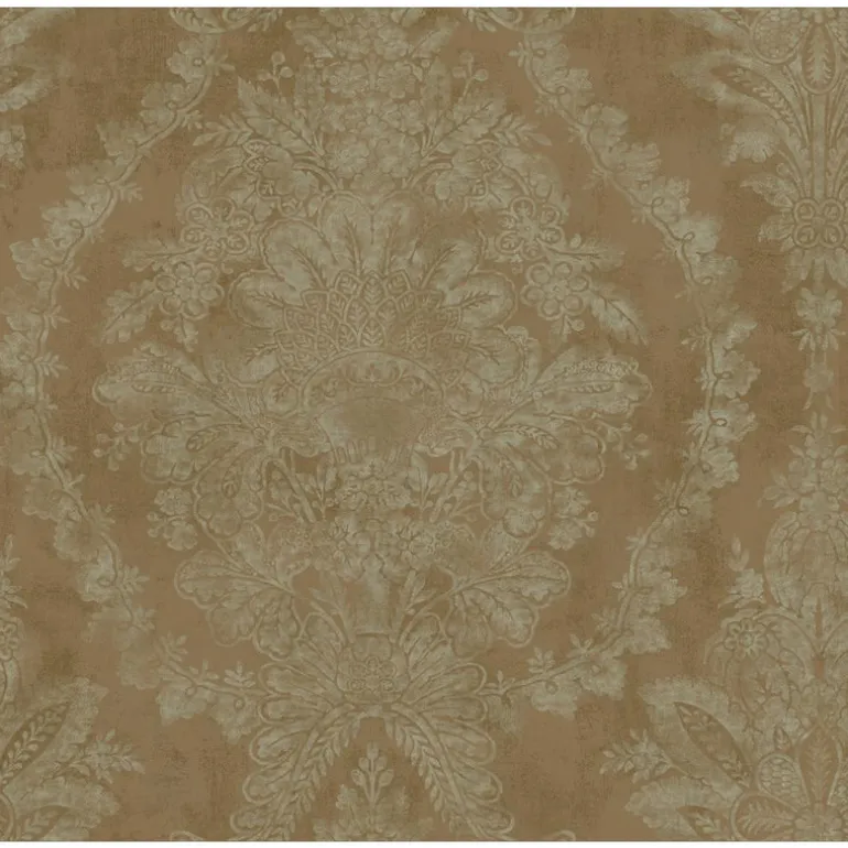 HS7956 Yellow Charleston Damask Wallpaper