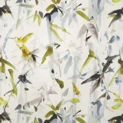 Hummingbird Citron Regal Fabric