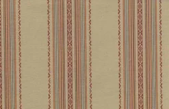 Ibiza Stripe Red Tan Laura Kiran Fabric