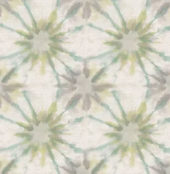 Iris Turquoise Shibori Wallpaper