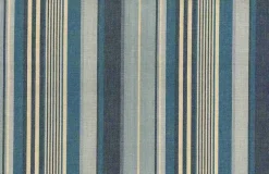 Island Stripe Blue Cream Laura Kiran Fabric