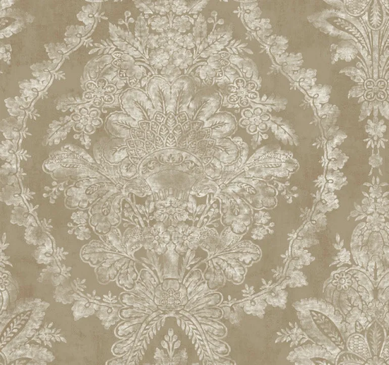 KT2217 Bronze Charleston Damask Wallpaper