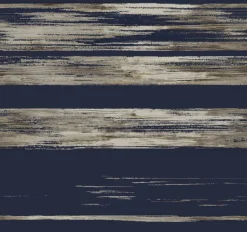KT2154 Navy Horizontal Dry Brush Wallpaper
