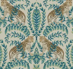 KT2206 Taupe Jungle Leopard Wallpaper