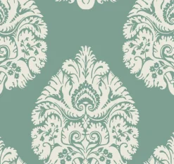 KT2146 Teal Teardrop Damask Wallpaper
