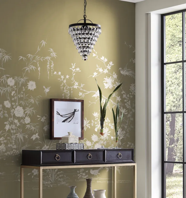 KT2263M Brown Flowering Vine Chino Wallpaper Mural