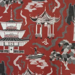 Kumano Carmine Regal Fabric