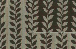 Leaf Doublecloth Chocolate Robin's Egg Laura Kiran Fabric