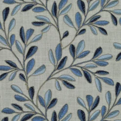 Leafage Horizon Blue Embroidered Leaf P Kaufmann Fabric