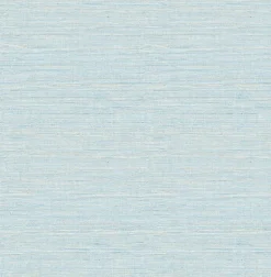 Lilt Blue Faux Grasscloth Wallpaper