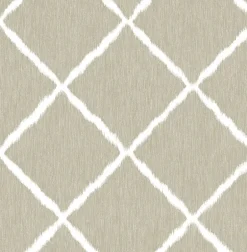 Linen Ikatrellis Wallpaper