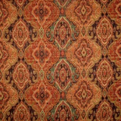 M9842 Garnet Tapestry Damask Upholstery Fabric