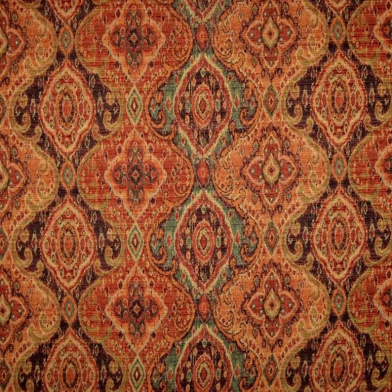 M9842 Garnet Tapestry Damask Upholstery Fabric