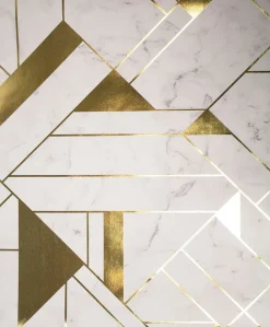 2834-M1468 Gulliver Off-white Marble Geometric Wallpaper