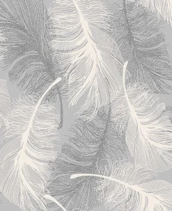 2814-M0923 Hurston Grey Feather Wallpaper