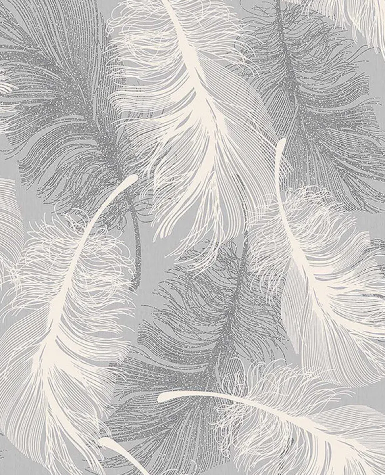 2814-M0923 Hurston Grey Feather Wallpaper