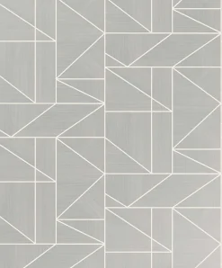 2836-M1381 Malvolio Silver Geometric Wallpaper