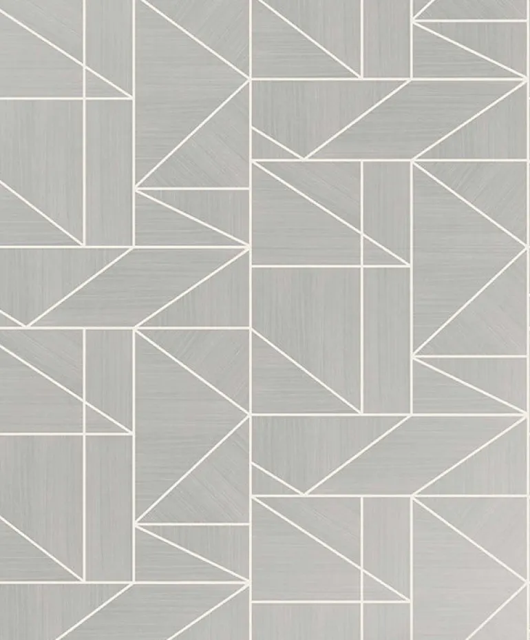 2836-M1381 Malvolio Silver Geometric Wallpaper