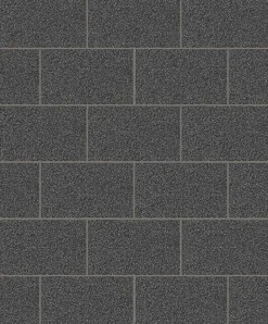 2814-M1055 Neale Black Subway Tile Wallpaper