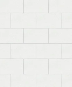 2814-M1054 Neale White Subway Tile Wallpaper