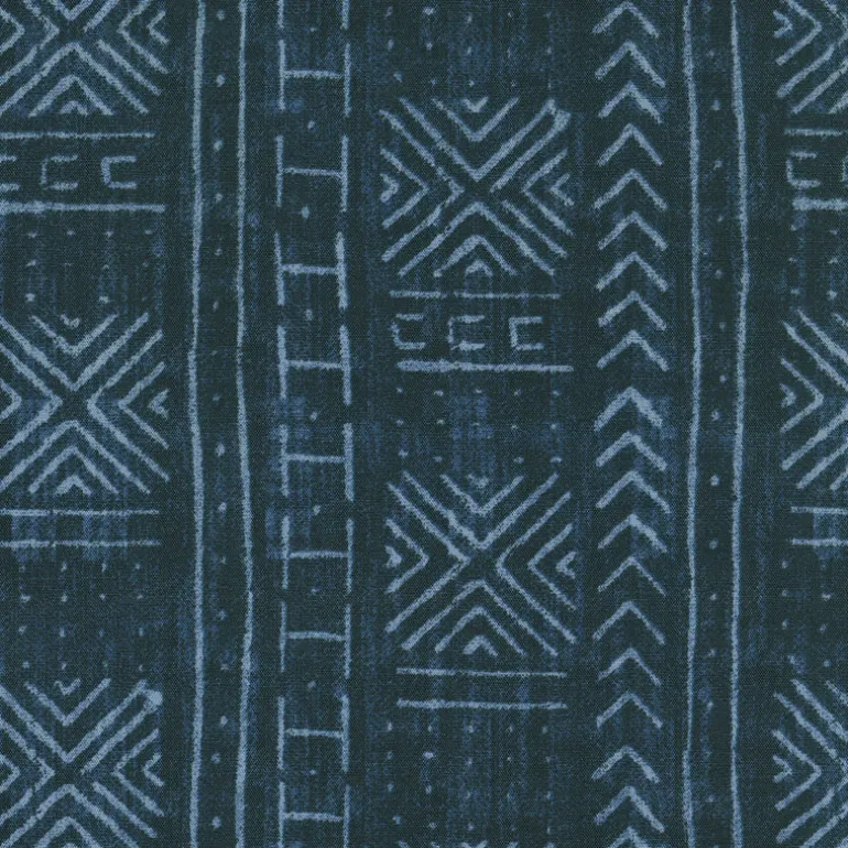 Mali Mud Cloth 450450 Indigo Genevieve Gorder Outdoor Fabric