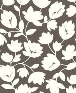Matilda Chocolate Floral Wallpaper