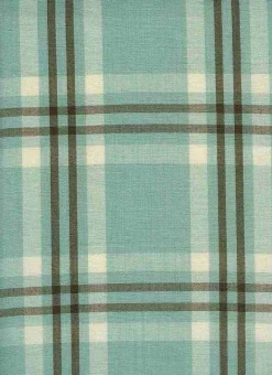 Miami Plaid Mint Laura Kiran Fabric