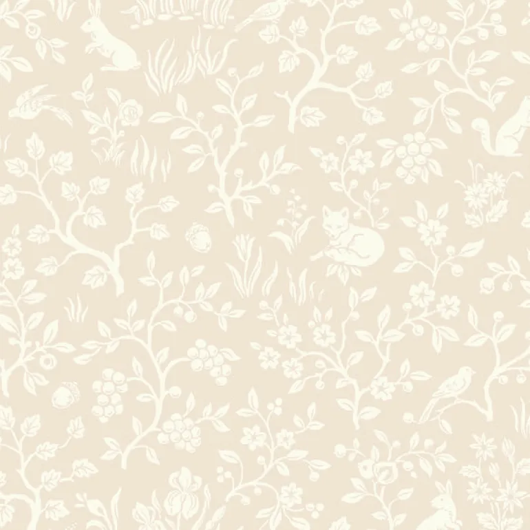 MK1110 Fox & Hare Pink Wallpaper