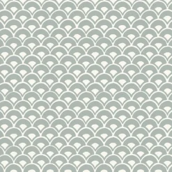 MK1151 Stacked Scallops Blue Wallpaper