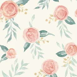 MK1126 Watercolor Roses Red Wallpaper
