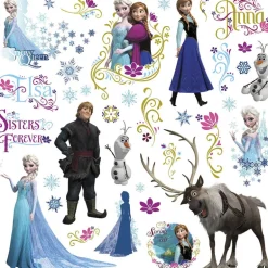 Murals Frozen Wall Decals With Glitter