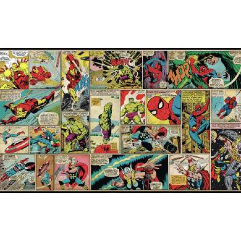 Murals Marvel Comic Cover Panels Pre-Pasted Mural