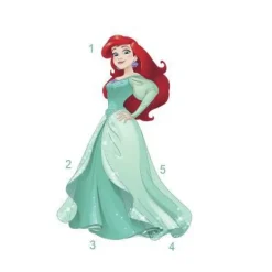 Murals Sparkling Disney Ariel Giant Wall Decal w/Glitter Mural