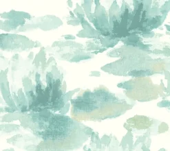 NA0525 Blue Water Lily Wallpaper