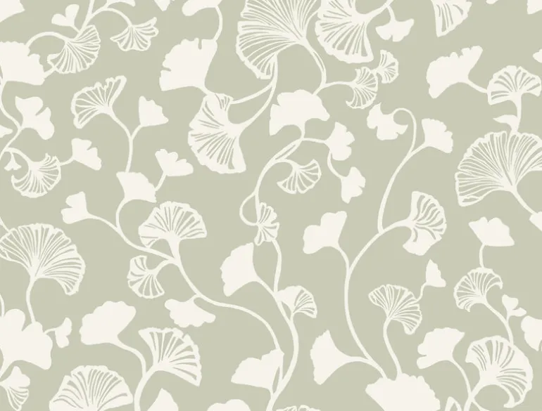 NA0574 Green Gingko Trail Wallpaper