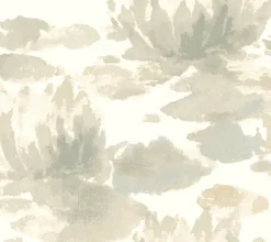 NA0524 Grey Water Lily Wallpaper