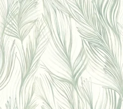 NA0501 Light Blue Peaceful Plume Wallpaper